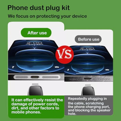 [8-Pack] USB C Dust Plug, Charging Port Cover with Anti-Lost Strap, with Speaker Dust Cover Compatible with iPhone18 17 pro max Type C (USB C Cover18 17 Max (Black))