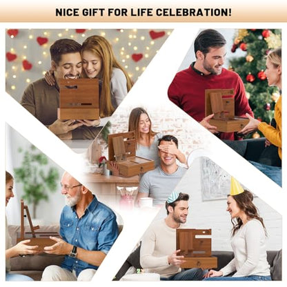 Wood Phone Docking Station, Nightstand Organizer with Drawer - color: Stylish Brown, size: Without charging station