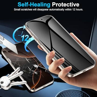 LYWHL 2 Pack for iPhone 16 Pro Max Privacy Screen Protector [Like Original Touch Sensitivity], Anti-Spy Private iPhone 16 Pro Max Film [Non-Glass], Case Friendly, Scratch-Resistant, Self-Healing - size: 6.9 inch - iPhone 16 Pro Max