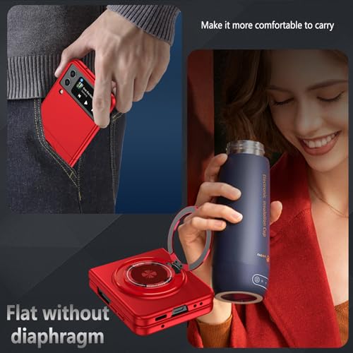 Magnetic Case for Samsung Galaxy Z Flip 4, [Compatible with MagSafe] Military Grade Shockproof Slim fit Samsung Z Flip 4 Phone Case with Magnetic Ring Kickstand, Red - color: Red, size: Samsung Galaxy Z Flip 4