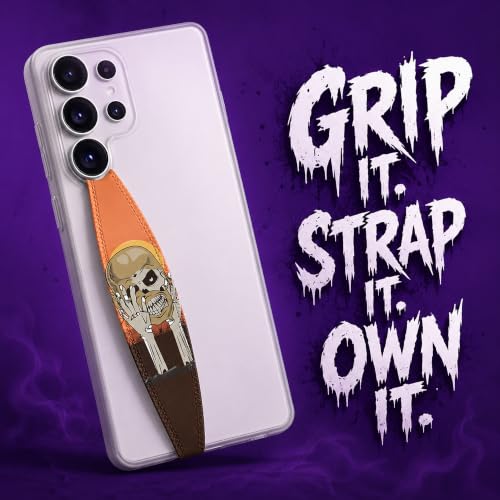 Switchbands Phone Grip Strap – Ultra Thin Anti-Drop Grip, Reversible Soft Elastic Hand Strap for Back of Phone, Arthritis Friendly, Slim Universal Fit for All – Ranch Bones Skeleton - color: Ranch Bones