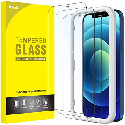 JETech Full-Coverage Screen Protector for iPhone 12/12 Pro, 3-Pack - size: iPhone 12/12 Pro