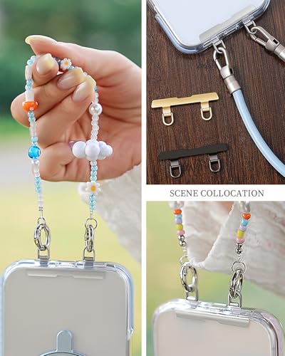 Phone Tether Tab, Bending Design 0.2mm Ultra-thin Stainless Steel Cellphone Lanyard Metal Patch Tether Tab - color: H