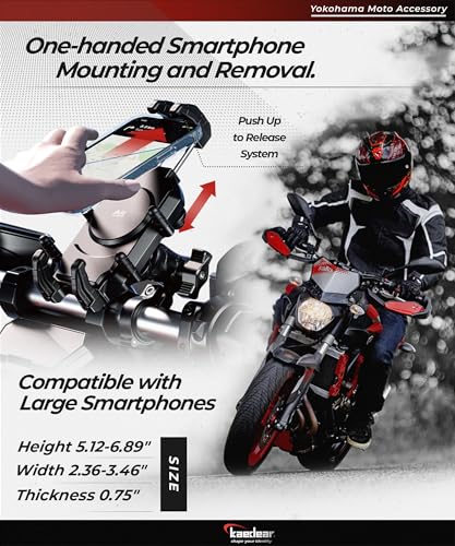 Kaedear Vibration-Resistant Motorcycle Phone Mount, KDR-M26C - style: Standard / 1" Ball