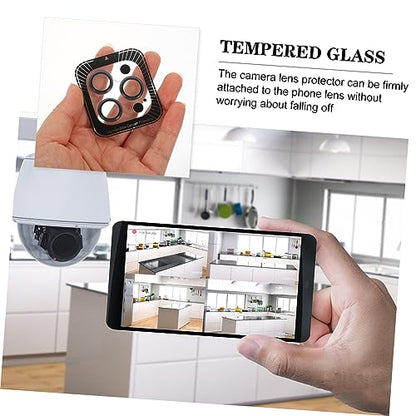 Tempered Camera Lens Protector Film for Pro Pro Scratch Resistant Phone Lens Cover with High Transparency Dustproof and Protection Compatible with Cases Dark Purple