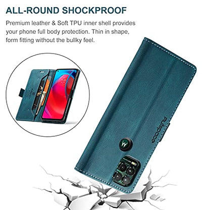 HAII Case for Moto G Stylus 5G 2021,PU Leather Folio Flip Wallet Case with Card Holster Stand Kickstand Magnetic Closure Shockproof Phone Cover for Motorola Moto G Stylus 5G 2021 (Blue) - color: Blue