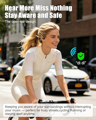 Open-Ear Bluetooth Wireless Trucker Headset with Microphone (Dark) - color: DARK
