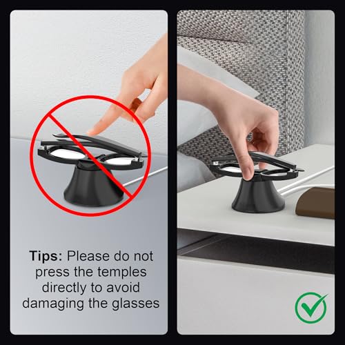 Charging Station Compatible with Ray-Ban Meta Wayfarer/Gen 2 and Skyler/Gen 2, Magnetic Charger Dock Stand with Fast Charging & LED Indicator for RayBan Meta Gen 2 Smart Glasses & Glasses Case - size: Black
