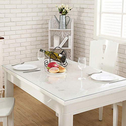 NECAUX Clear PVC Table Cover Protector 30 x 46 Inch 1.5mm Thick - color: Clear 1.5mm, size: 30" x 46"