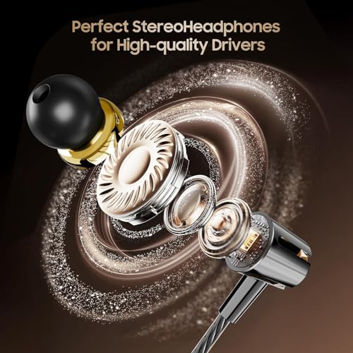 3 Pack Wired Earbuds USB C,Headphones Microphone for iPhone 17/16/15