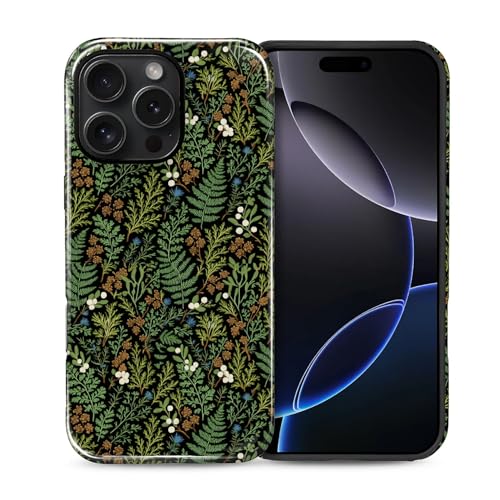 Case for iPhone 16 Pro, Shockproof Hybrid Protective Phone Case, Dual-Layer Drop Protection Anti-Scratch, Fern Leaf - color: Fern Leaf, size: iPhone 16 Pro