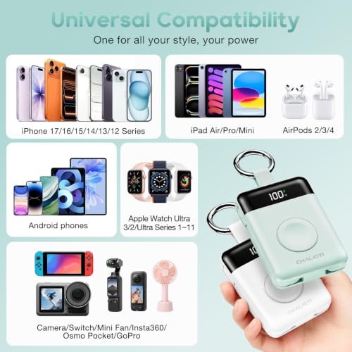 10000mAh Portable Charger,22.5W Power Bank& iWatch Charger,Green - color: Green, size: 10000mAh