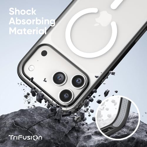 FLOLAB Surtect Tri-Fusion Magnetic for iPhone 17 Pro Case Protective Slim Design Magsafe Compatible Military Grade - Clear Matte Translucent - color: Clear Matte Translucent, size: iPhone 17 Pro