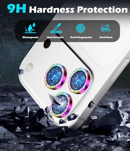 imluckies Camera Lens Protector for iPhone 17 Pro/iPhone 17 Pro Max - color: Bling Colorful