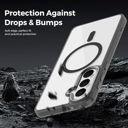 Lunivop for Samsung Galaxy s26 Plus Case Hard [Compatible with Magsafe Wireless Charging] Yellowing Resistant Magnetic Cover Clear para S 26 Plus 6.7 '' 5G 2026 Rugged Best Phone Cases Black - color: Black, size: Compatible with Samsung Galaxy S26 Plus