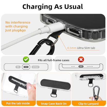 Phone Lanyard Crossbody, Anti-Theft Strap for iPhone/Samsung - color: Black