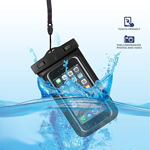 EcoGear FX Waterproof Phone Case - Cell Phone Dry Bag for iPhone & Android (2-Pack)