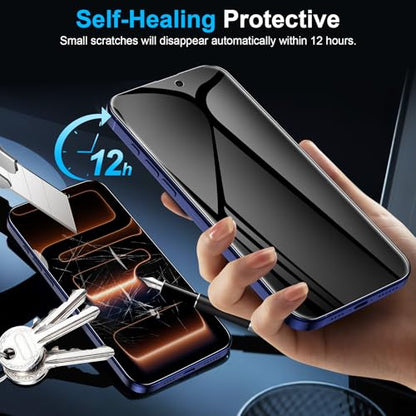 LYWHL 2 Pack for iPhone 17 Pro Max Privacy Screen Protector [Like Original Touch Sensitivity], Anti-Spy Private 17 Pro Max Film [Non-Glass], Case Friendly, Scratch-Resistant, Self-Healing - size: 6.9 inch - iPhone 17 Pro Max