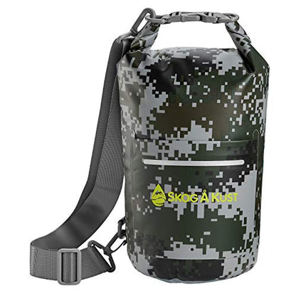 Skog Å Kust DrySak Roll Top Waterproof Bag, 5, 10 & 20 Liter - color: DigiCamo, size: 5 Liter