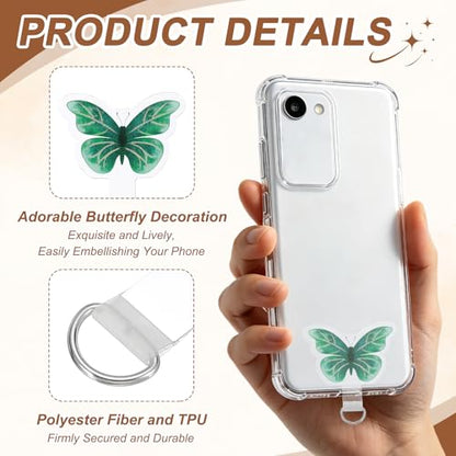 uxcell Phone Tether Tab Universal Butterfly - color: Green