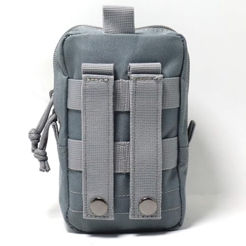 Tactical Molle Utility Pouch Cell Phone Pouch, Waist Bag Belt Pouch for Men, EDC Bag Gadget Organizer Vest Pack Purse Mobile Phone Case Hunting Compact Bag for Runing - color: Gray