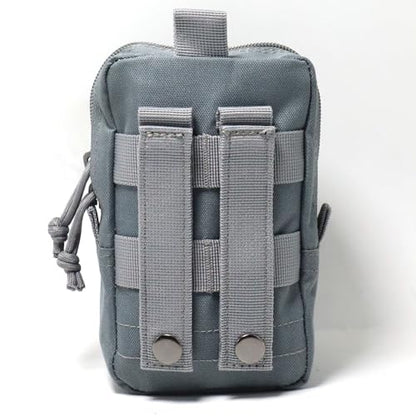 Tactical Molle Utility Pouch Cell Phone Pouch, Waist Bag Belt Pouch for Men, EDC Bag Gadget Organizer Vest Pack Purse Mobile Phone Case Hunting Compact Bag for Runing - color: Gray