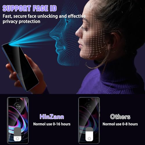 For Motorola Edge/Edge UW 2021 Privacy Screen Protector (2 Pack) - size: Motorola Edge 5G UW 2021