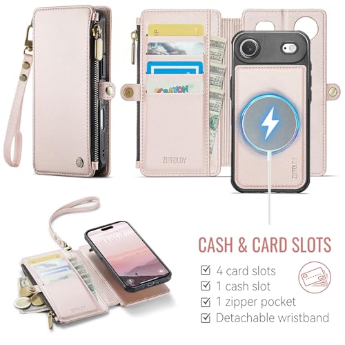 for iPhone 17 Air - Phone Case Wallet Magnetic, Champagne Gold - color: Champagne Gold, size: iPhone Air