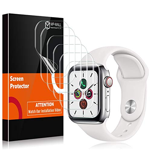 6 Pack Designed for Apple Watch Screen Protector 40mm, Apple Watch SE Series 6 5 4 Screen Protector，Anti-Scratch Bubble-Free Flexible TPU Film for iWatch 40mm
