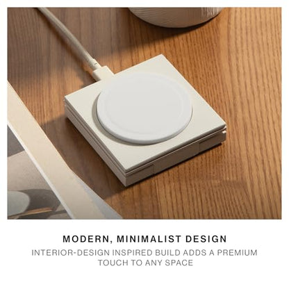 Native Union Rise Magnetic Wireless Charger – Qi2 Certified & MagSafe Compatible – Foldable Fast Charging Stand for iPhone Duo, 18 Pro Max & Other Qi-Compatible Devices – Up to 15W (Sandstone) - color: Sandstone