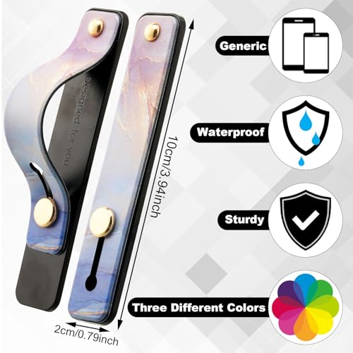 Weewooday 6 Pieces Phone Finger Strap Grip,Soft Color,Marble - color: Soft Color, style: Marble