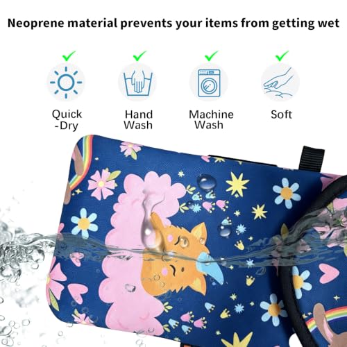 Neoprene Phone Sleeve Pouch Case Bag for Men Women w/Crossbody Strap/Neck Lanyard for iPhone 17/16/15/14 Pro Max, Samsung S25，Pixel 10 - color: Dreamy Kitty