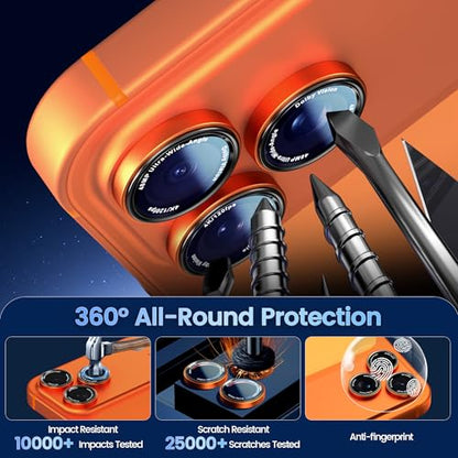 CACOE Camera Lens Protector for iPhone 14/15/16/17 Pro/Pro Max Cover - color: Orange