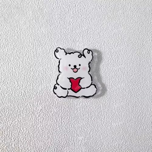 Magnetic Socket Pocket Stand Phone Grip Tok Bracket Korean Cute Cartoon Puppy Grip for iPhone Samsung Xiaomi Ring Finger Holder (C) - color: C