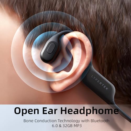 LYPERTEK SoundFree S30 Bone Conduction Headphones, Swimming Headphones - color: SOUNDFREE S30-Black