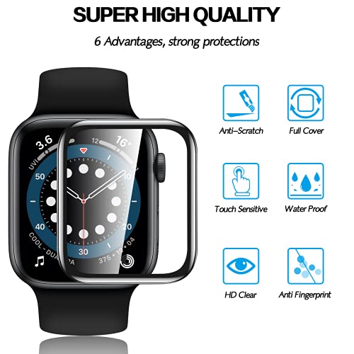geekboy 2 Pack Glass Screen Protector for Apple Watch Series 6/SE/5/4, 40mm - size: 40 mm