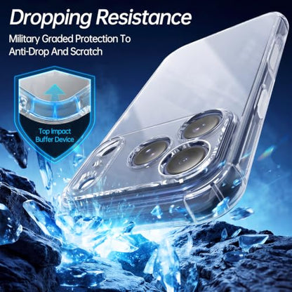 WXR for iPhone 17 Pro Max Case Clear, Anti-Yellowing, Soft TPU, 6.9" - size: for iphone 17 Pro Max Case