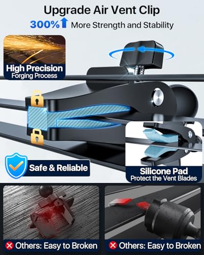 【Upgraded Strongest Suction & Pro Military-Grade】Ultimate Car Phone Mount【360°Rotatable Suction】Cell Phone Holder Truck Stand for Dashboard Windshield Vent for iPhone 18 Pro Max Samsung,Graphite Black - color: Graphite Black