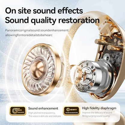 Open Ear Headphones Bluetooth Wireless Over Ear Earbuds(Skin) - color: Skin