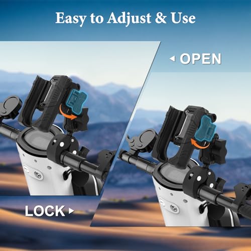 Universal Phone Mount for Bike/Motorcycle/Scooter/ATV, 720° Rotatable Anti-Shake Holder with One-Hand Quick Release &Secure Lock Knob, Fits 5.4-7.2” iPhone 16/15/14/13 Pro Max, 75026 - size: Phone holder Super Clamp