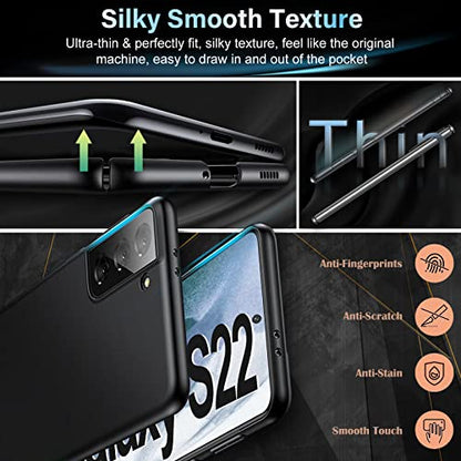 Gxmeuie Ultra Thin Case, Slim Phone Case for Samsung Galaxy S22 (Black, Polycarbonate, Matte Finish, Camera Protection) - color: Black, size: S22
