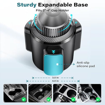EXELIQ Upgraded Magnetic Cupholder Phone Holder, Ultra Strong N55 Magnets - size: N55