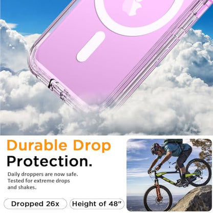 AICase for iPhone iPhone 16e/13/iphone 14 Case Clear Compatible with MagSafe 3 in 1 Heavy Duty Drop Protection Full Body Rugged Shockproof/Dust Proof 3-Layer Military Protective Tough Durable 6.1" - color: Purple with Magsafe, size: iphone 13/14/16e