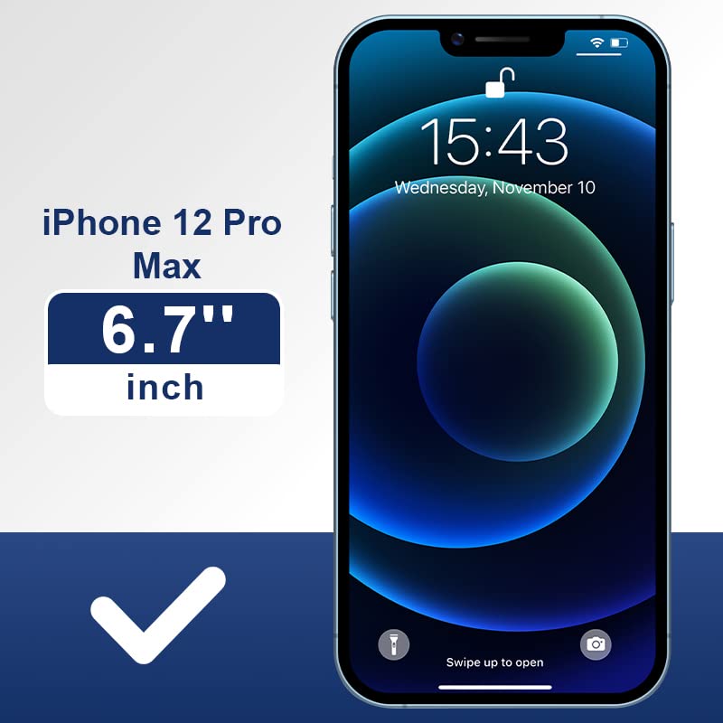 ImpactStrong Anti-Spy Privacy Screen Protector for iPhone 12 Pro Max (6.7-Inch), 9H Tempered Glass, Shatter-Resistant, Anti-Scratch, Easy Install Kit, Case Friendly, 2-Pack - size: iPhone 12 Pro Max