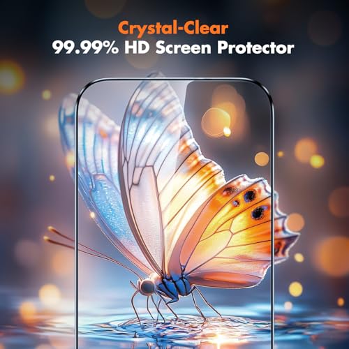 UNBREAKcable for iPhone Air Screen Protector, 3-Pack Full Coverage Tempered Glass [Military Grade Shatterproof] [9H Hardness] [Easy Installation] [Bubble Free] [99.99% HD Clear] for iPhone Air 6.5" - size: iPhone Air