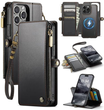 for iPhone 14 Pro Max - Phone Case Wallet Magnetic, Black - color: Black, size: iPhone 14 Pro Max