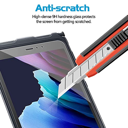 for Samsung Galaxy Tab Active 3 Tempered Glass Screen Protector (8 inch), Full Coverag 9H Hardness HD Clear Scratch Resistant Anti-Fingerprint Film tablet T570 T575 T577 [3-Pack]