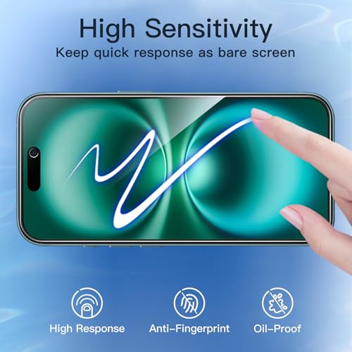 JETech Privacy Screen Protector for iPhone 16 Plus, 2-Pack - size: iPhone 16 Plus