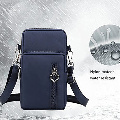 Women Crossbody Cell Phone Purse Case Armband Bag for iPhone 12 13 Mini 14 15 Plus 11 Pro Max Google Pixel 6a 7a 8a 6 7 8 Pro - color: Blue
