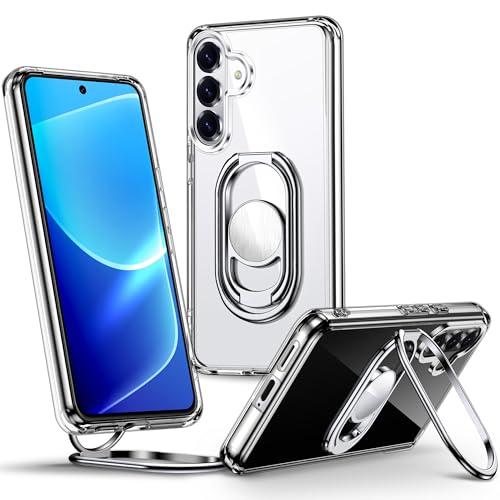 Shields Up for Samsung Galaxy S26 Plus Case with Stand, Galaxy S26 Plus Case Clear with Double Ring Holder [Adjustable & Foldable] Shockproof Protective Cover for Samsung S26 Plus - Clear - color: Clear, size: Galaxy S26 Plus